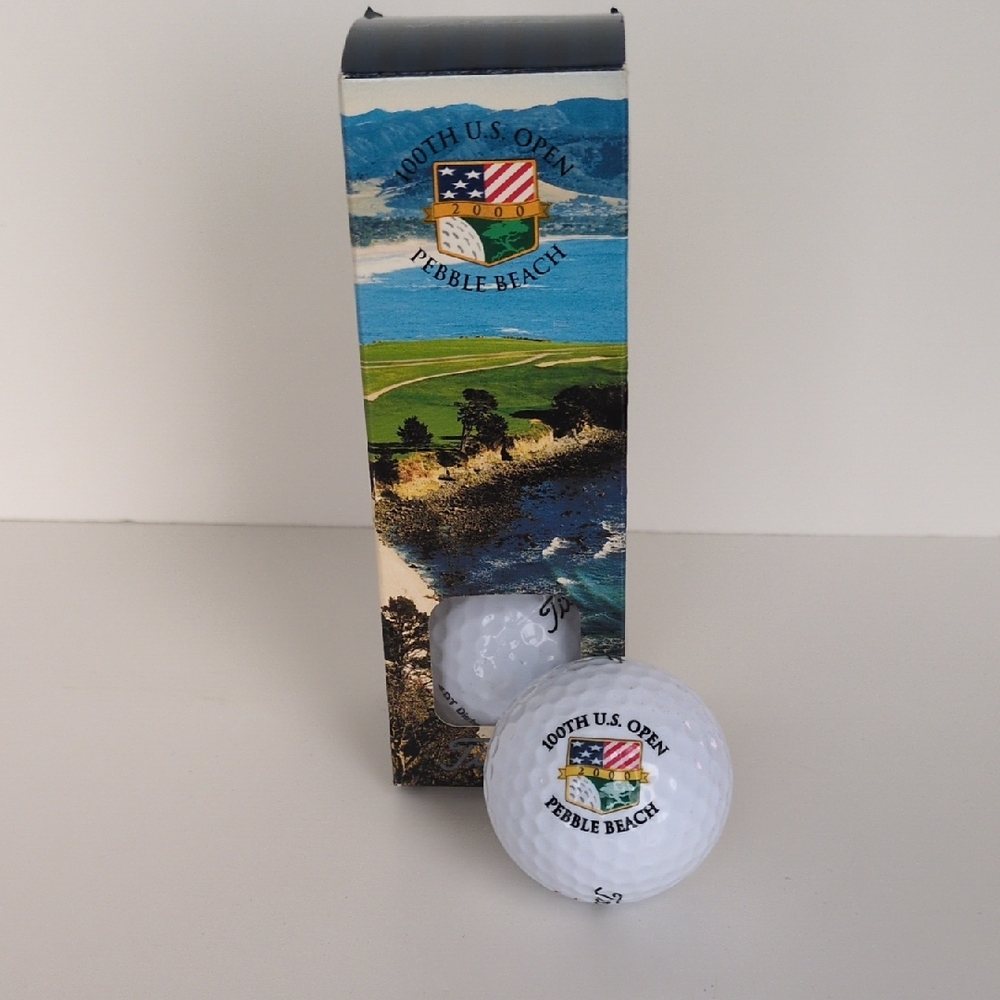 100th US Open Pebble Beach Anniversary Titleist Golf 3 Ball Set Original Box PGA